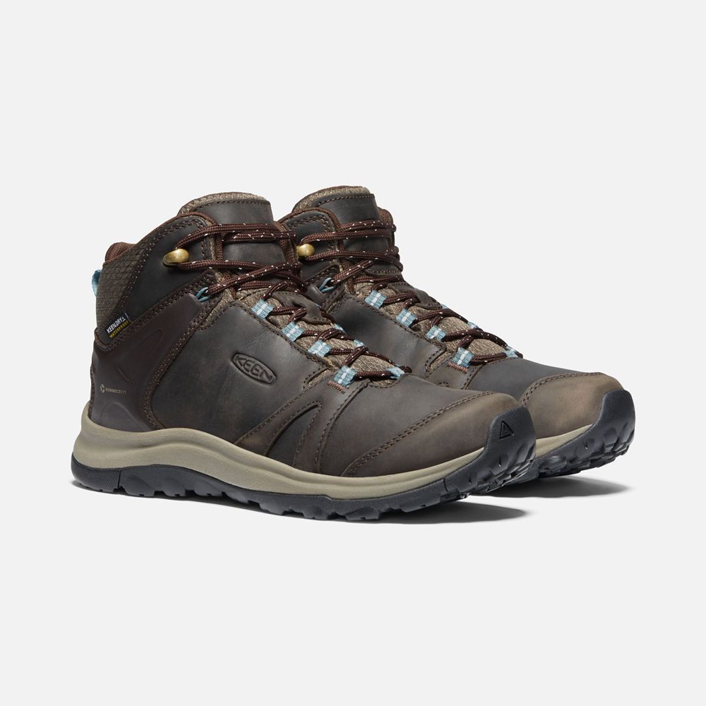 Botas de Seguridad Keen Mexico Marrom - Mujer Terradora Ii Cuero Waterproof - UB9052841